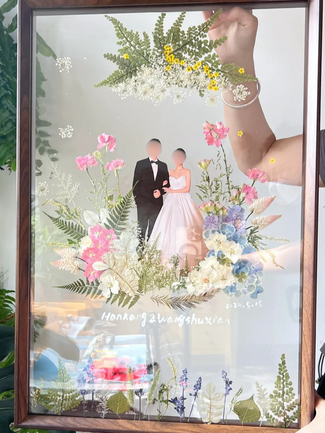 Handmade Pressed Flower Signature Photo Frame